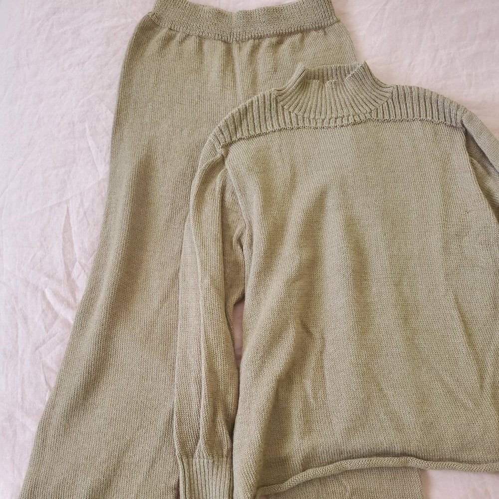 Wol Hide baby alpaca sweater matching set